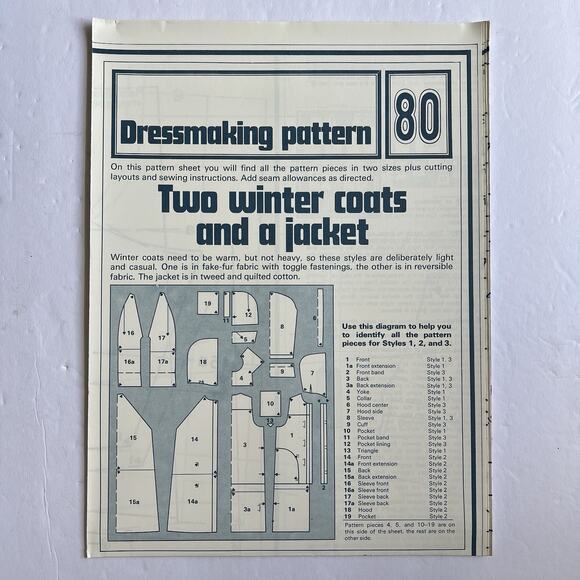 Vintage Designer Sewing Patterns Uncut Lot Of 3 Blouse Dress Jacket Skirt 70s - Picture 8 of 9